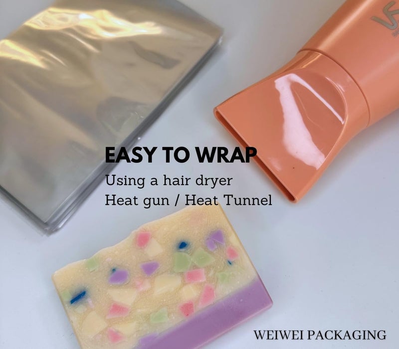 WEIWEI PACKAGING WEIWEI - 6 X 6 inch 200 PCS Odorless PVC Heat Shrink Wrap Bags 100 Gauge for Soap, Case, Bath Bomb - Image 5